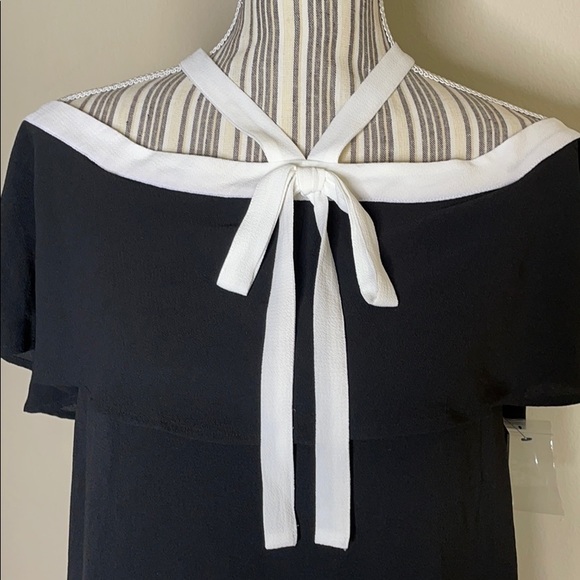 NWT Vince Camuto Colorblock Halter Blouse XS - Picture 6 of 13